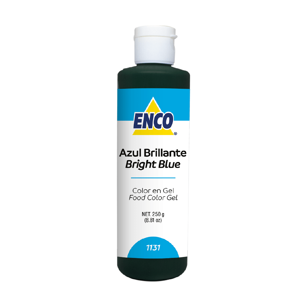 COLOR EN GEL AZUL BRILLANTE ENCO 250 gr