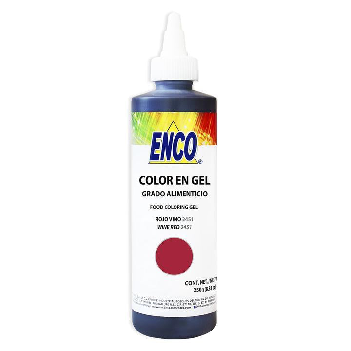 COLOR EN GEL ROJO VINO ENCO 250GR