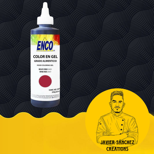 COLOR EN GEL ROJO VINO ENCO 250GR
